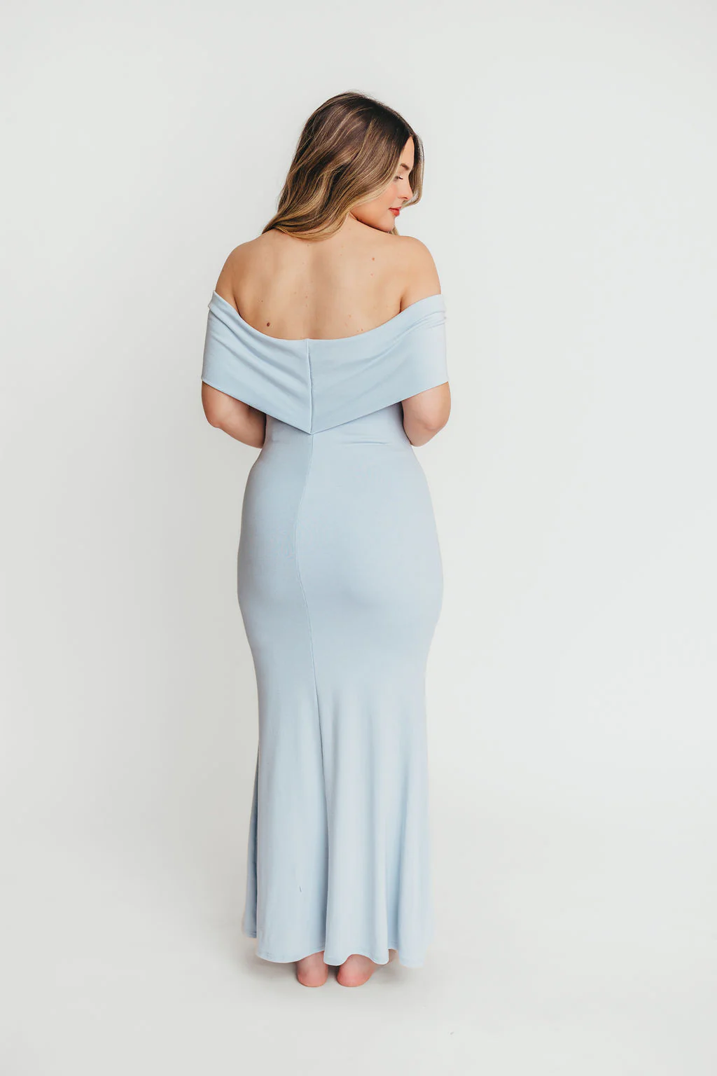 Monroe Maxi Dress in Blue - Bump Friendly - Image 13