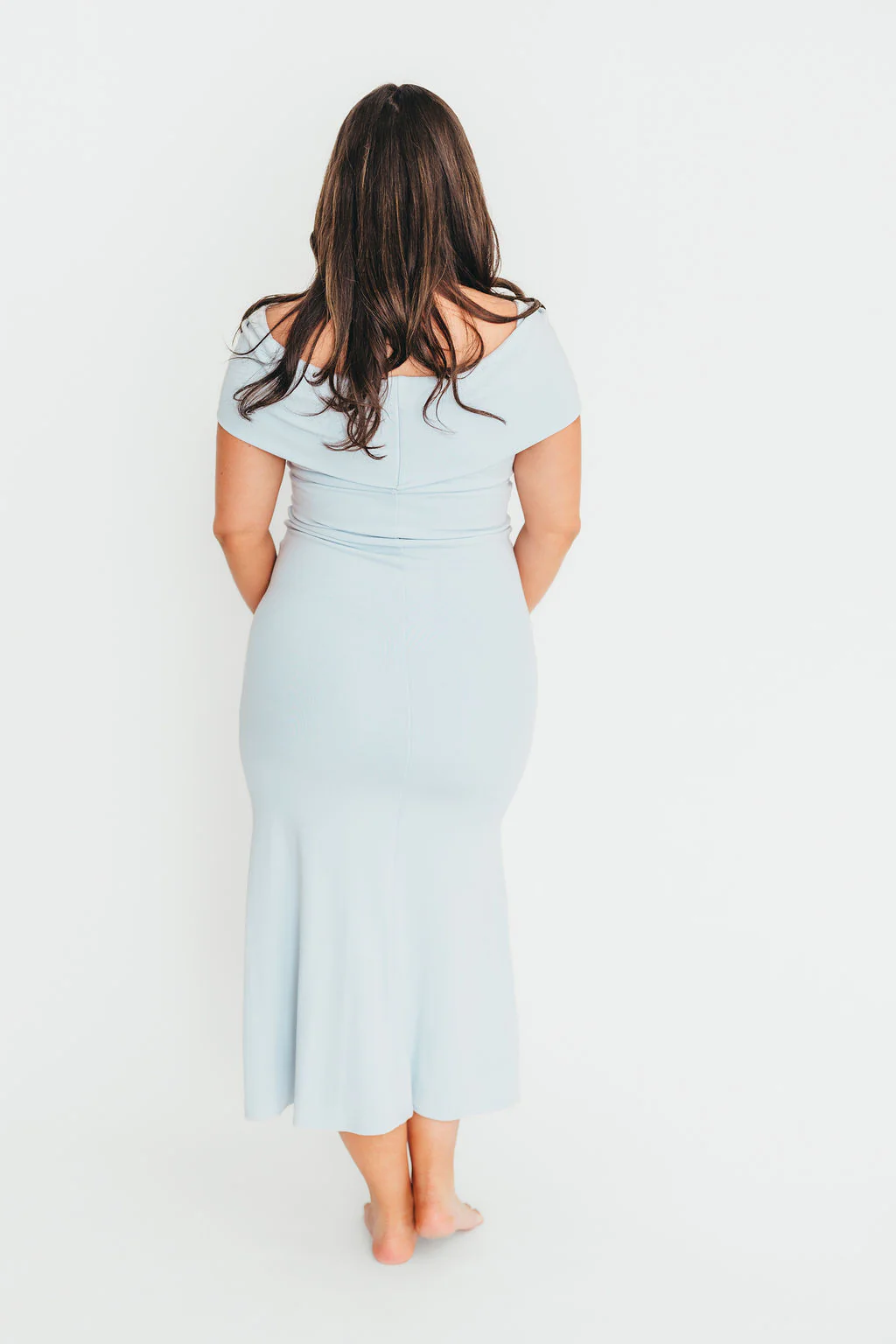 Monroe Maxi Dress in Blue - Bump Friendly - Image 18