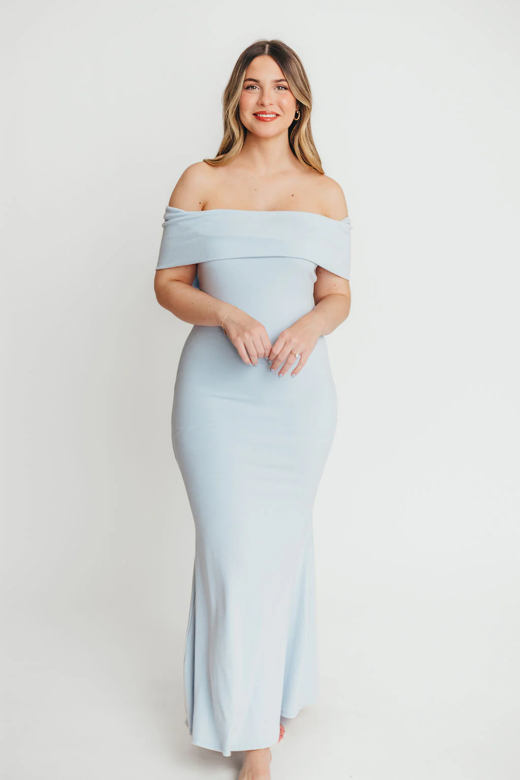Monroe Maxi Dress in Blue - Bump Friendly - Image 6