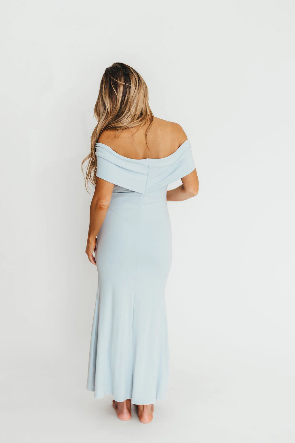 Monroe Maxi Dress in Blue - Bump Friendly - Image 8