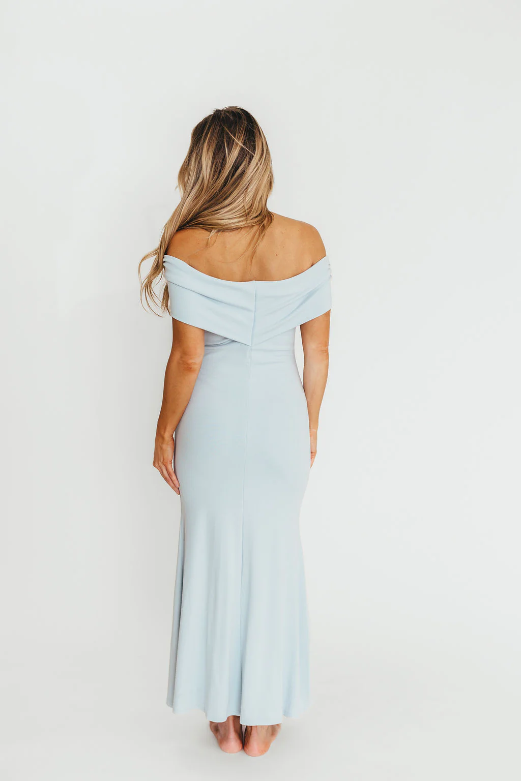 Monroe Maxi Dress in Blue - Bump Friendly - Image 9