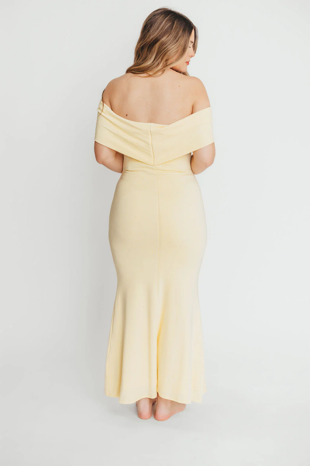 Monroe Maxi Dress in Butter Yellow - Bump Friendly - Image 11