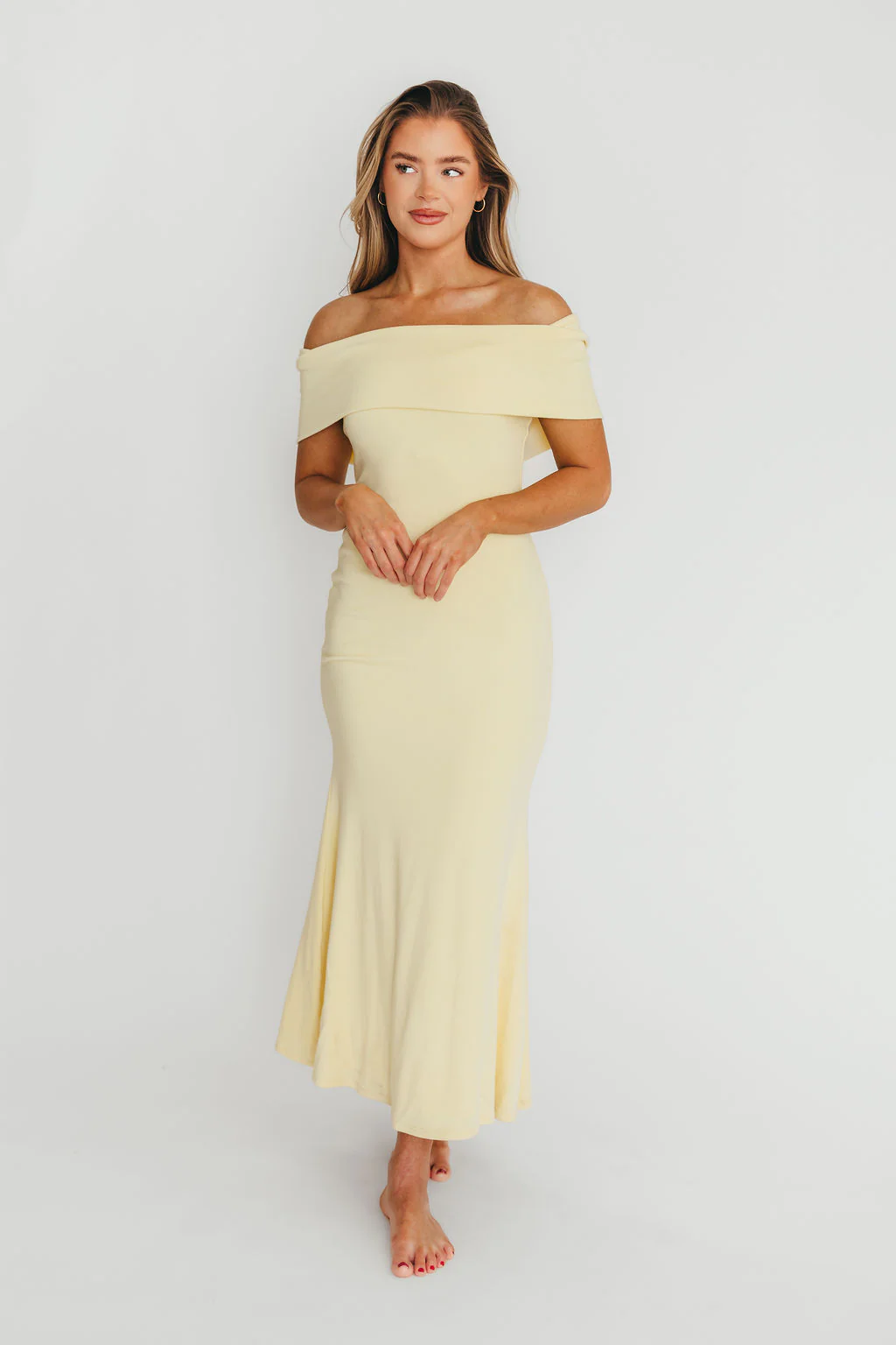 Monroe Maxi Dress in Butter Yellow - Bump Friendly - Image 13