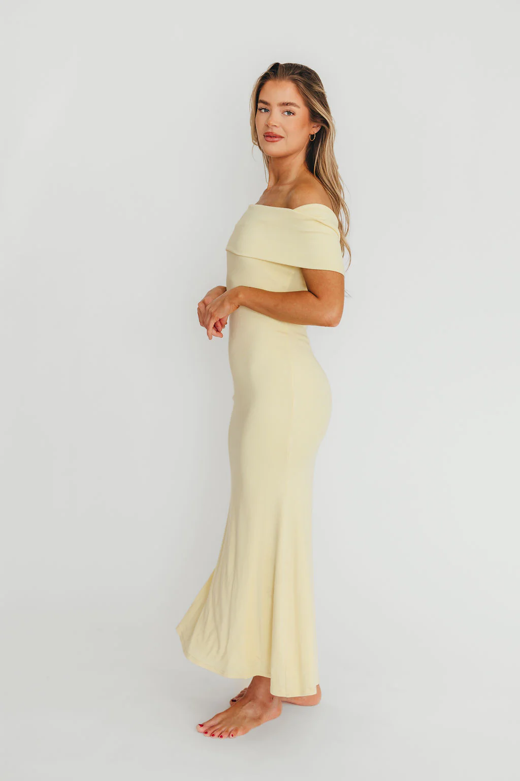 Monroe Maxi Dress in Butter Yellow - Bump Friendly - Image 14