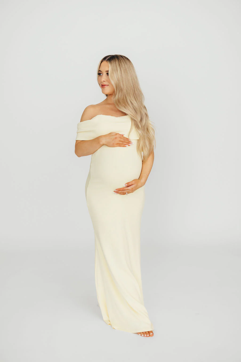 Monroe Maxi Dress in Butter Yellow - Bump Friendly - Image 6