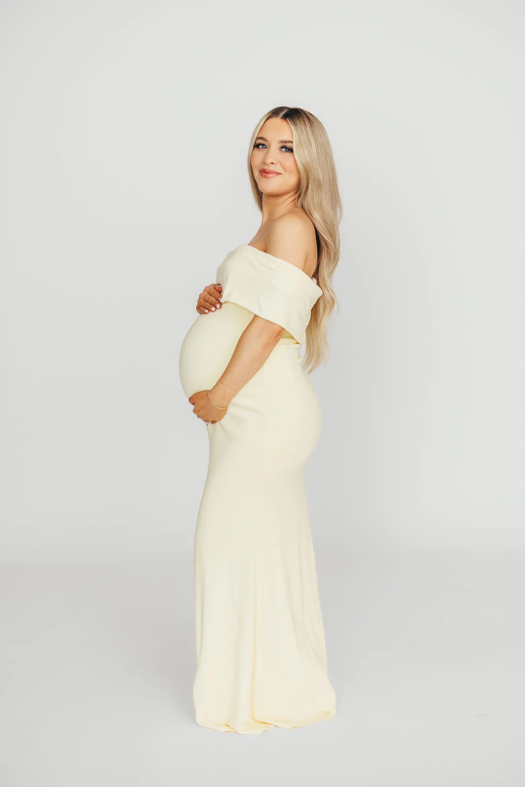 Monroe Maxi Dress in Butter Yellow - Bump Friendly - Image 7