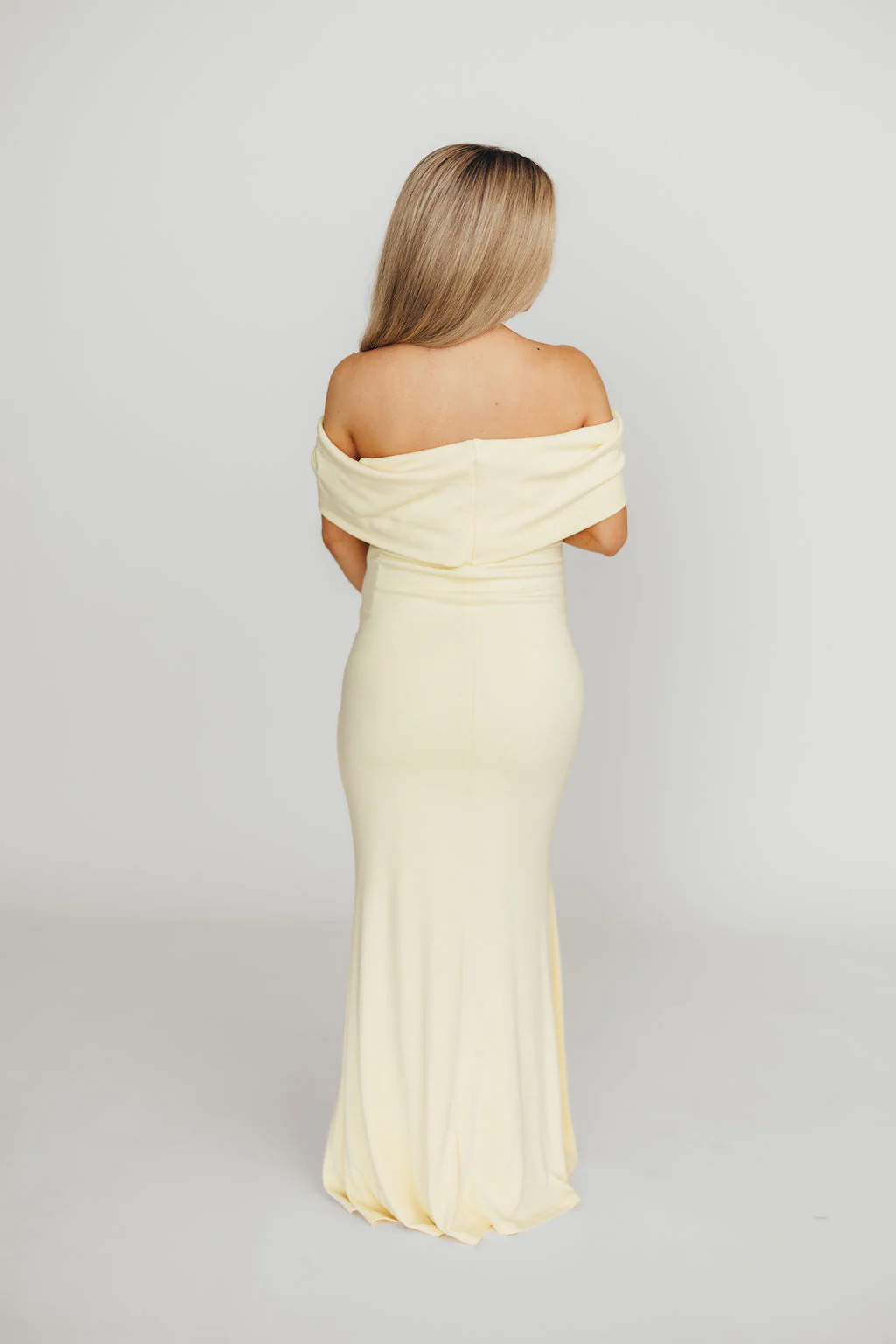 Monroe Maxi Dress in Butter Yellow - Bump Friendly - Image 8