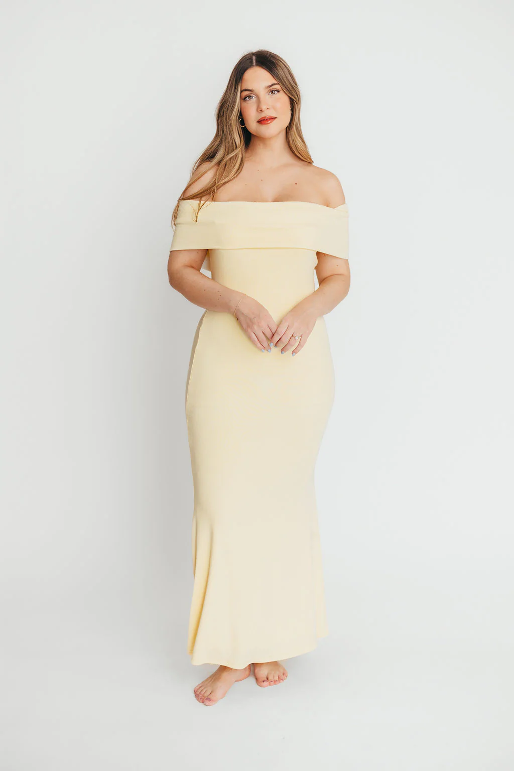 Monroe Maxi Dress in Butter Yellow - Bump Friendly - Image 9