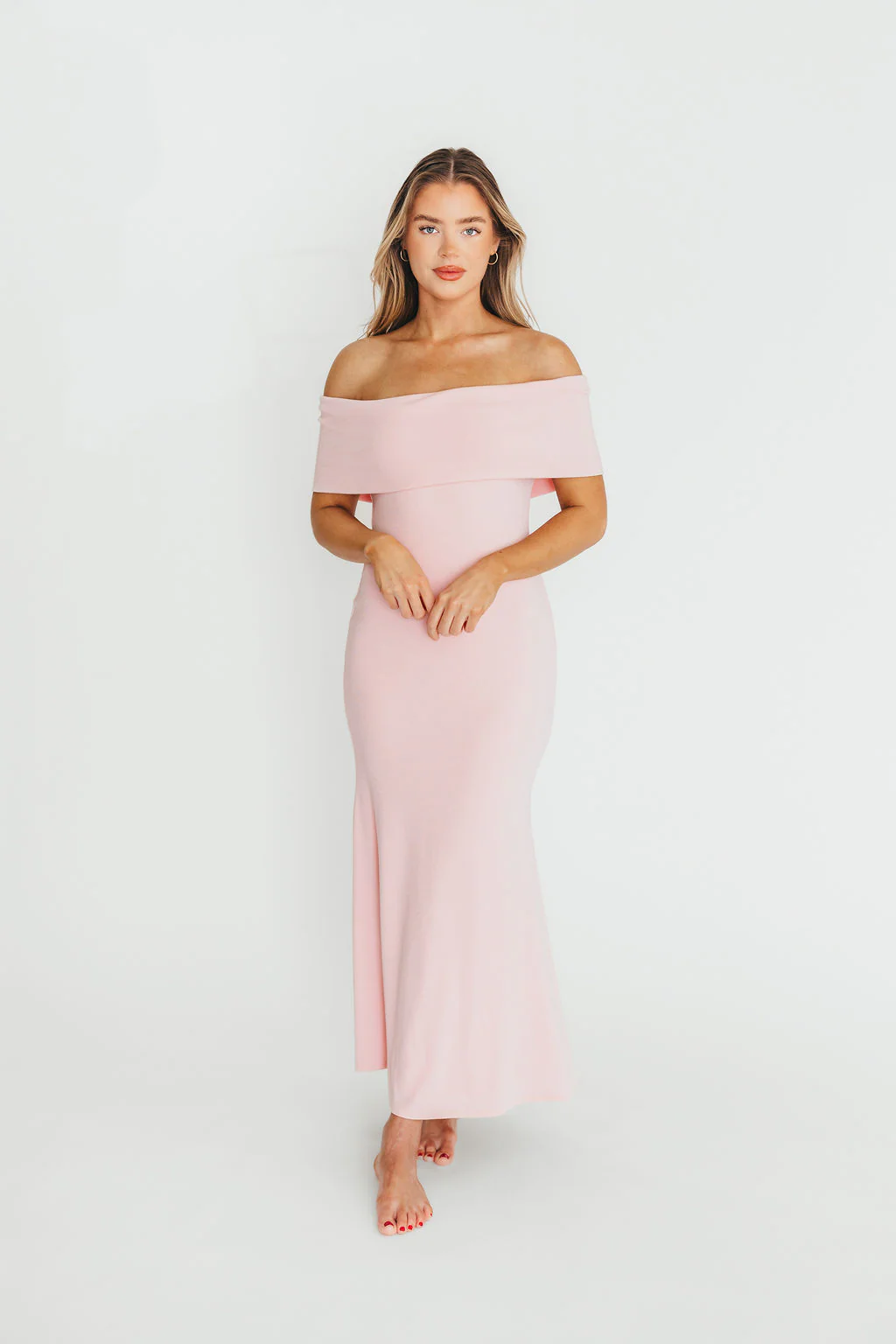 Monroe Maxi Dress in Dusty Pink - Bump Friendly - Image 3