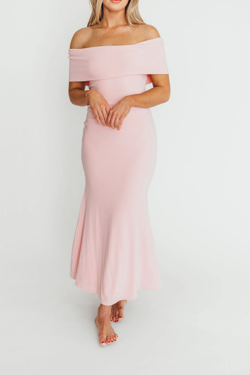 Monroe Maxi Dress in Dusty Pink - Bump Friendly - Image 4