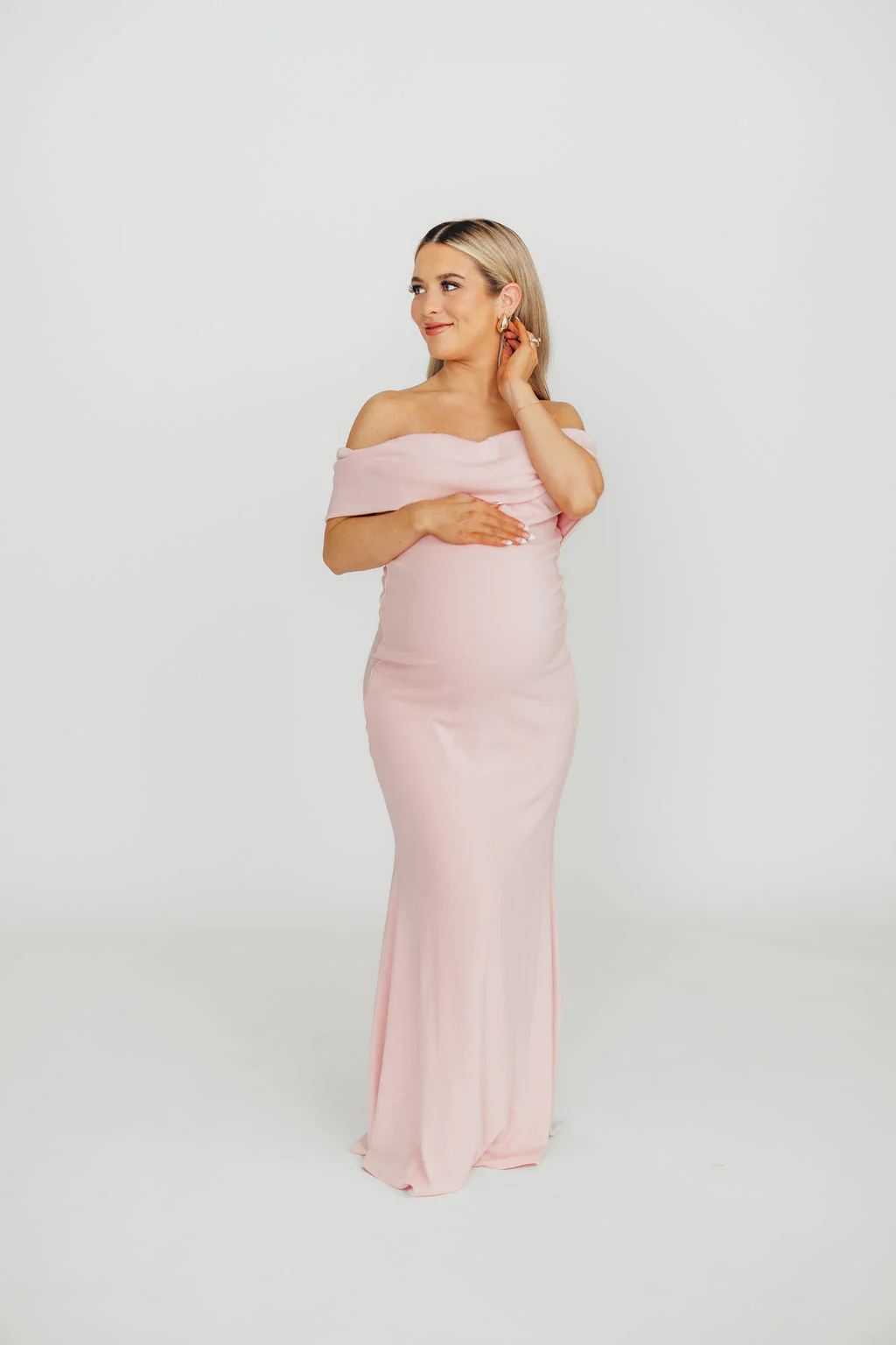 Monroe Maxi Dress in Dusty Pink - Bump Friendly - Image 5