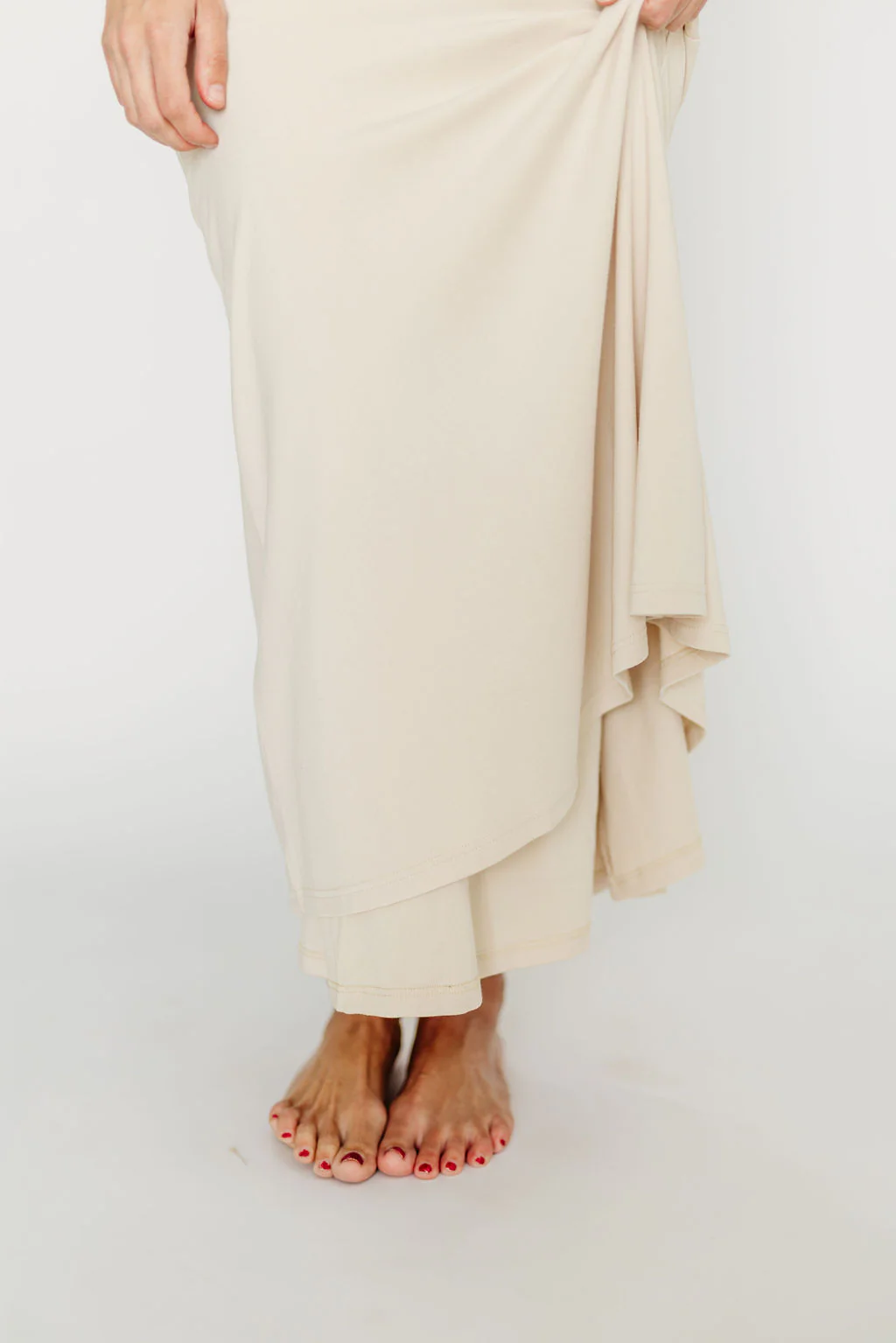 Monroe Maxi Dress in Ivory - Bump Friendly - Image 3