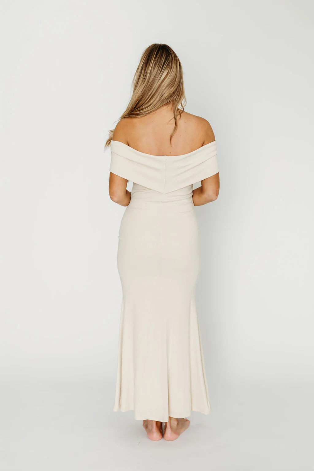 Monroe Maxi Dress in Ivory - Bump Friendly - Image 4