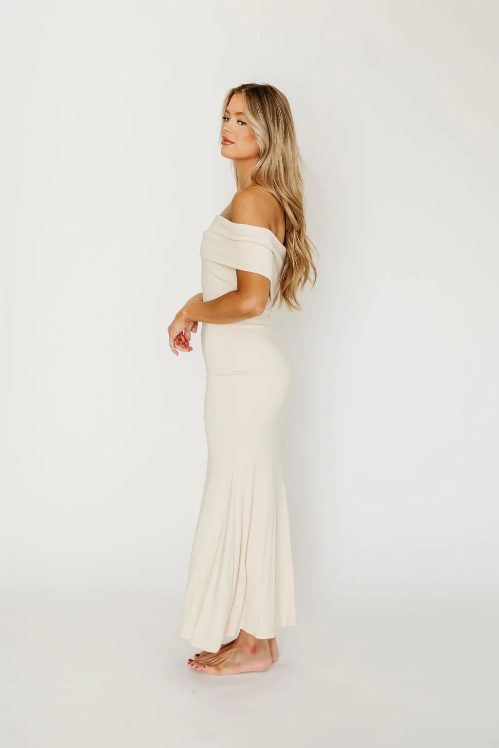 Monroe Maxi Dress in Ivory - Bump Friendly - Image 6