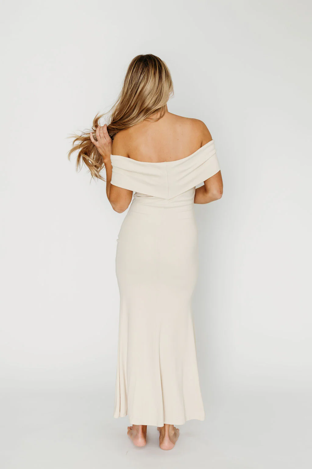 Monroe Maxi Dress in Ivory - Bump Friendly - Image 8