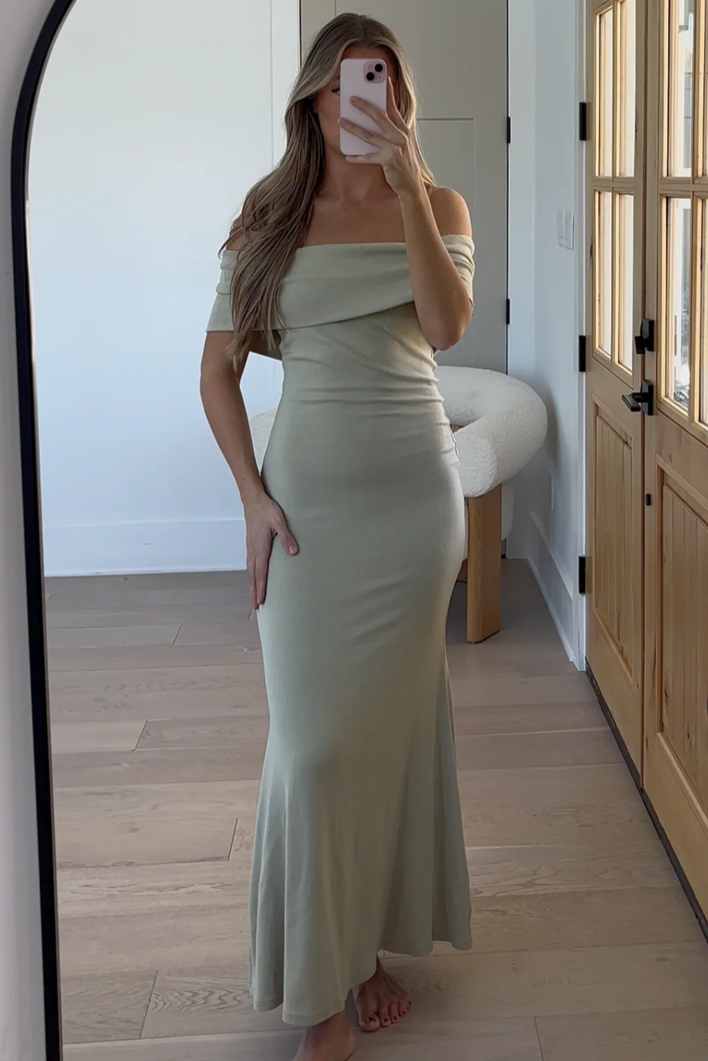 Monroe Maxi Dress in Sage - Bump Friendly - Image 13