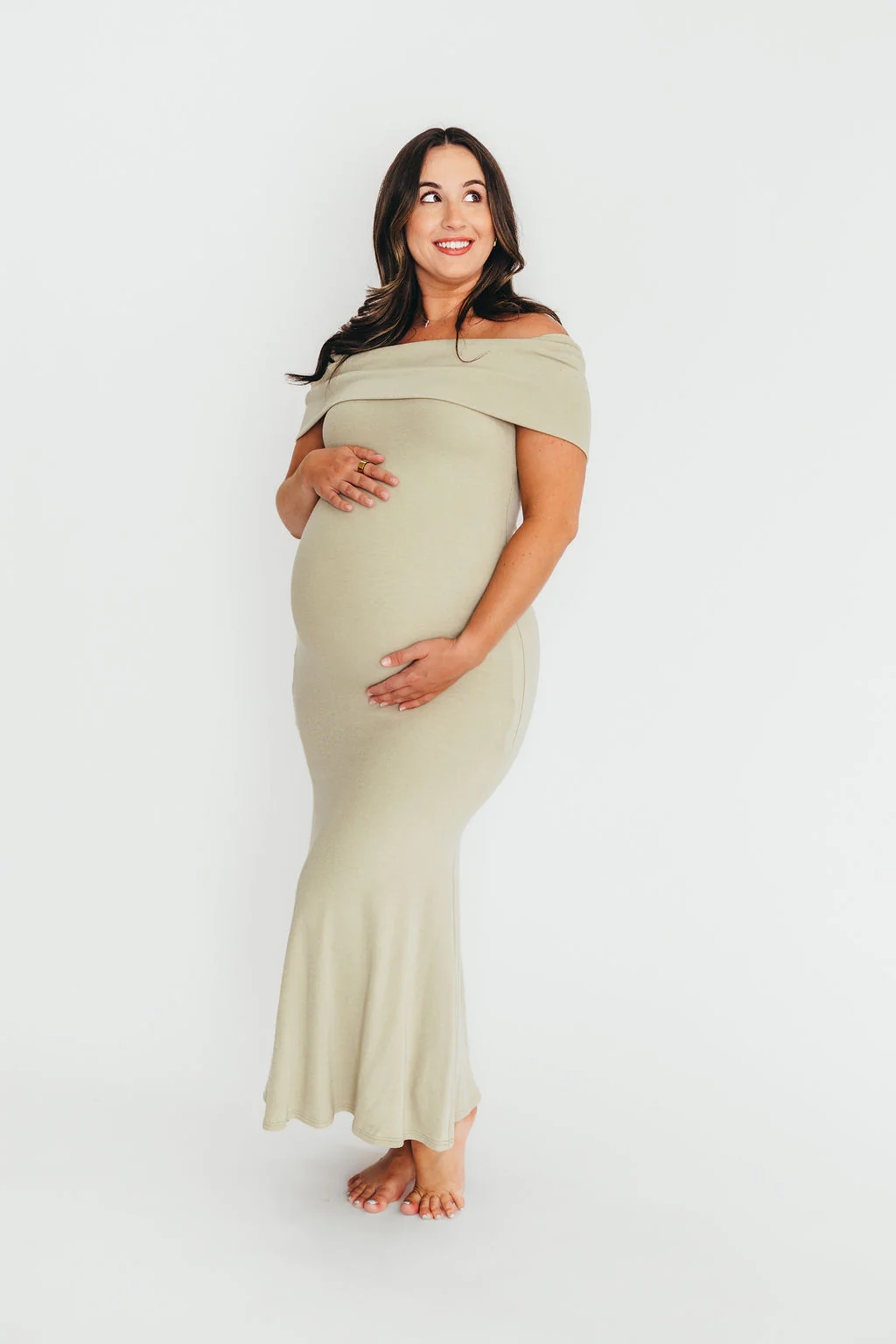 Monroe Maxi Dress in Sage - Bump Friendly - Image 5