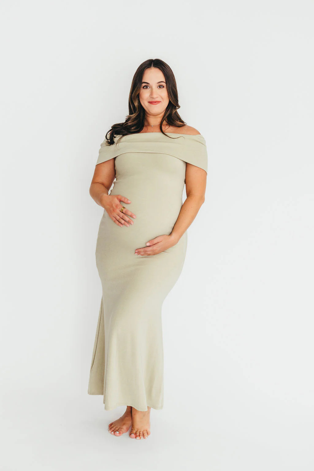 Monroe Maxi Dress in Sage - Bump Friendly - Image 9