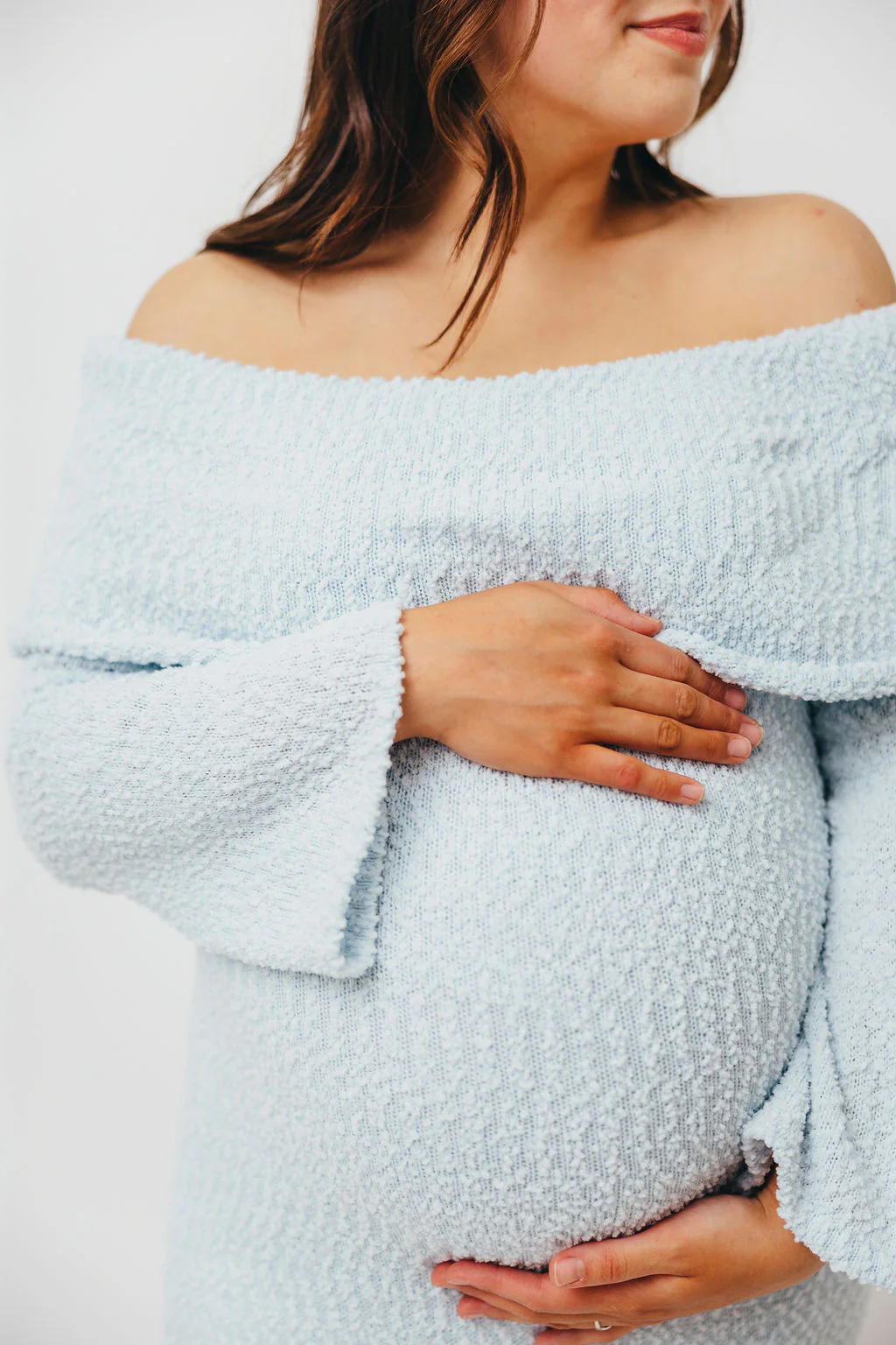 Nora Knit Maxi Dress in Dusty Blue - Bump Friendly - Image 22