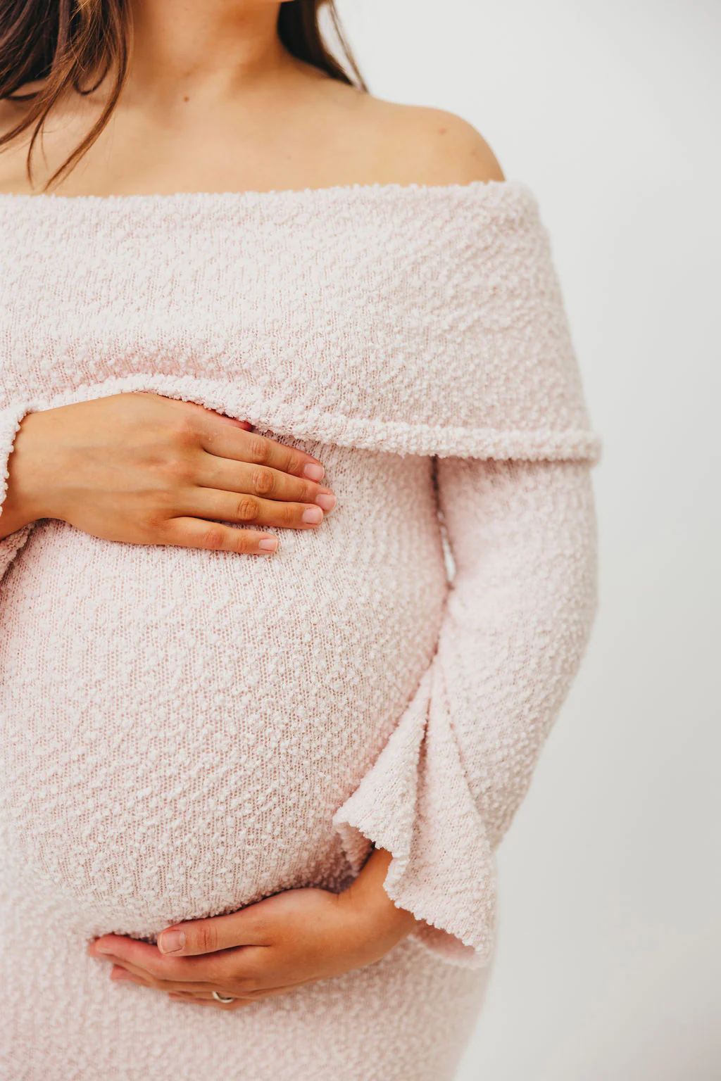 Nora Knit Maxi Dress in Dusty Pink - Bump Friendly - Image 5