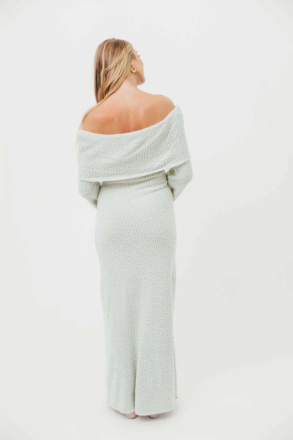 Nora Knit Maxi Dress in Seafoam - Bump Friendly - Image 16