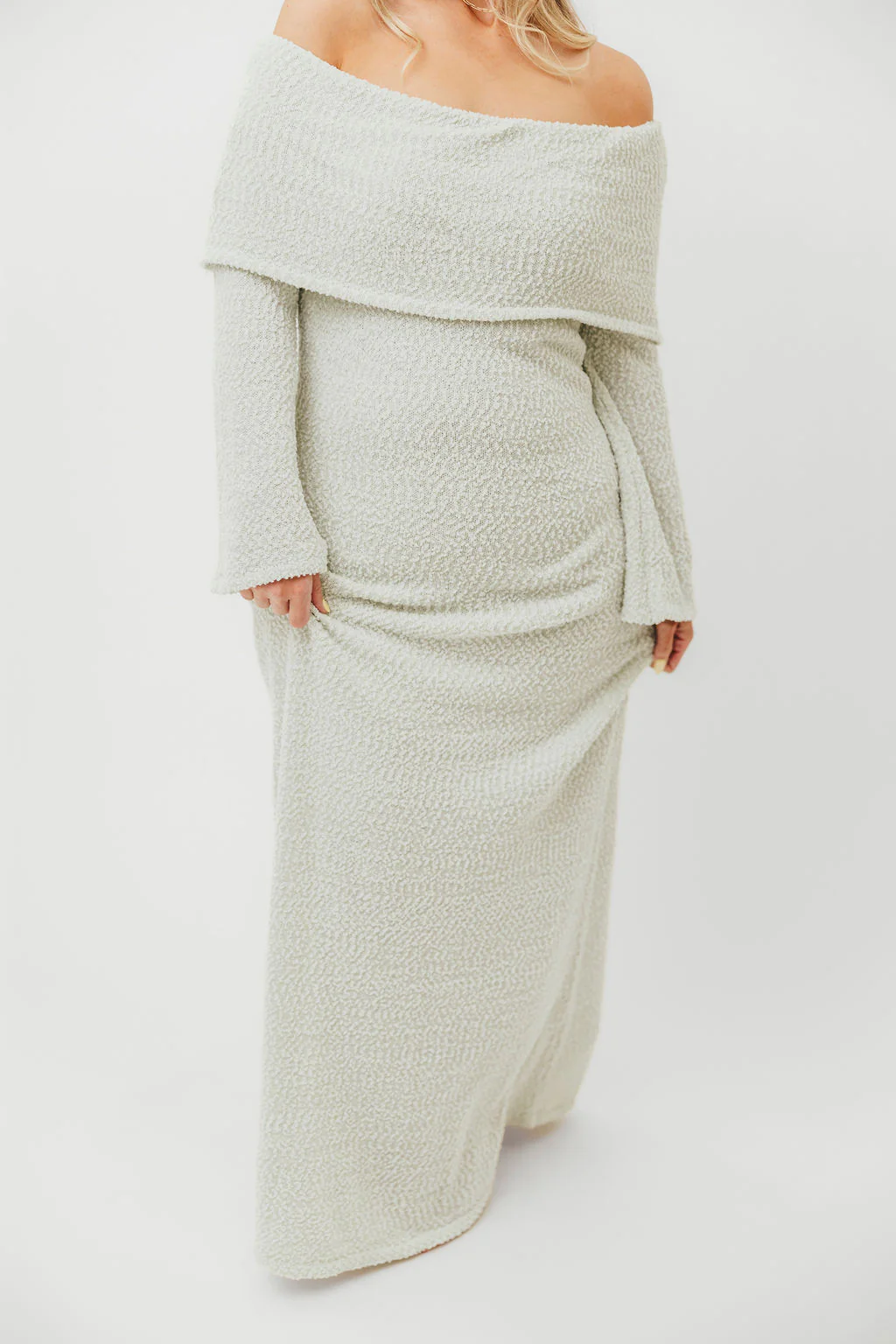 Nora Knit Maxi Dress in Seafoam - Bump Friendly - Image 9