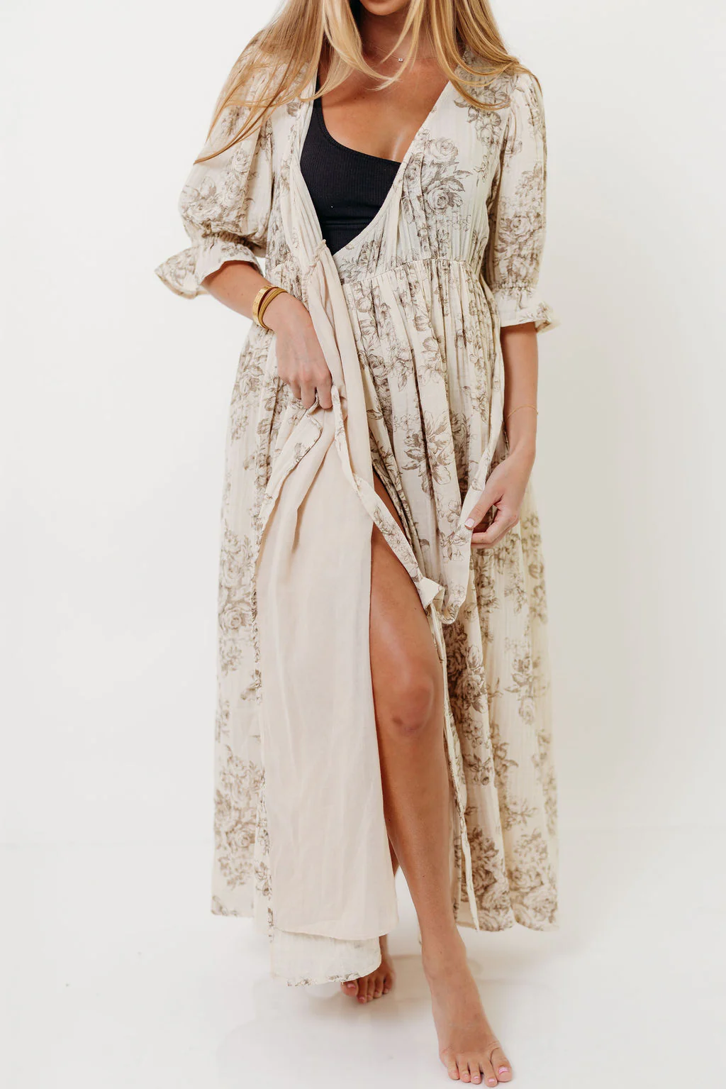 The Ari 100% Cotton Maxi Dress in Brown - Maternity and Nursing Friendly - Image 10
