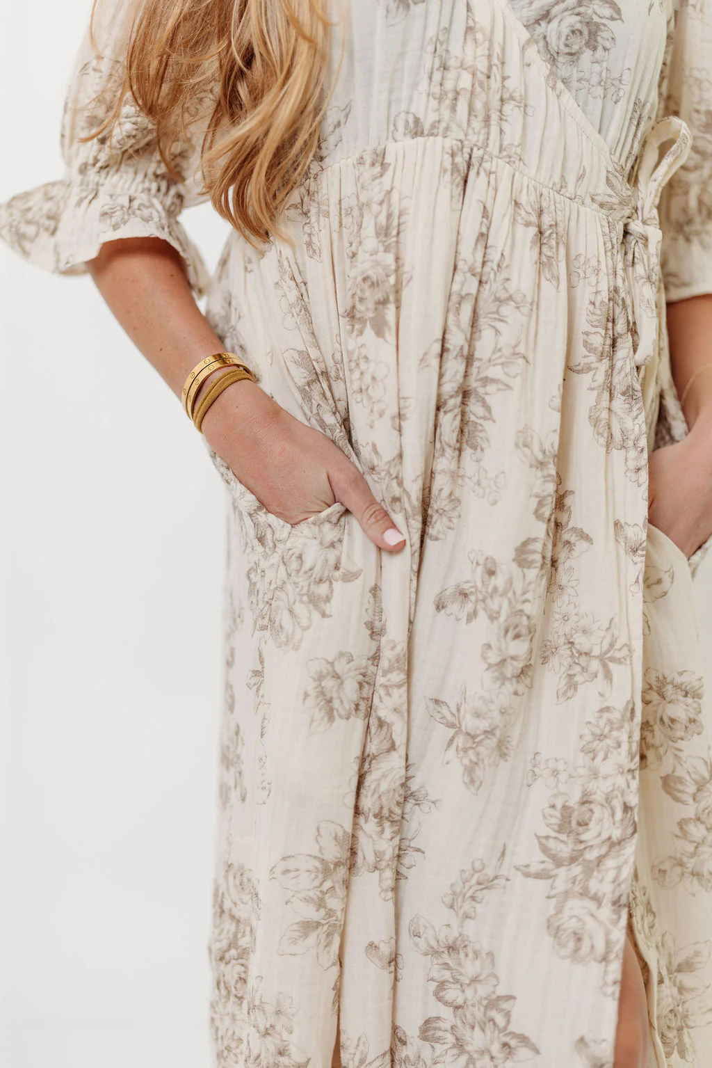 The Ari 100% Cotton Maxi Dress in Brown - Maternity and Nursing Friendly - Image 4
