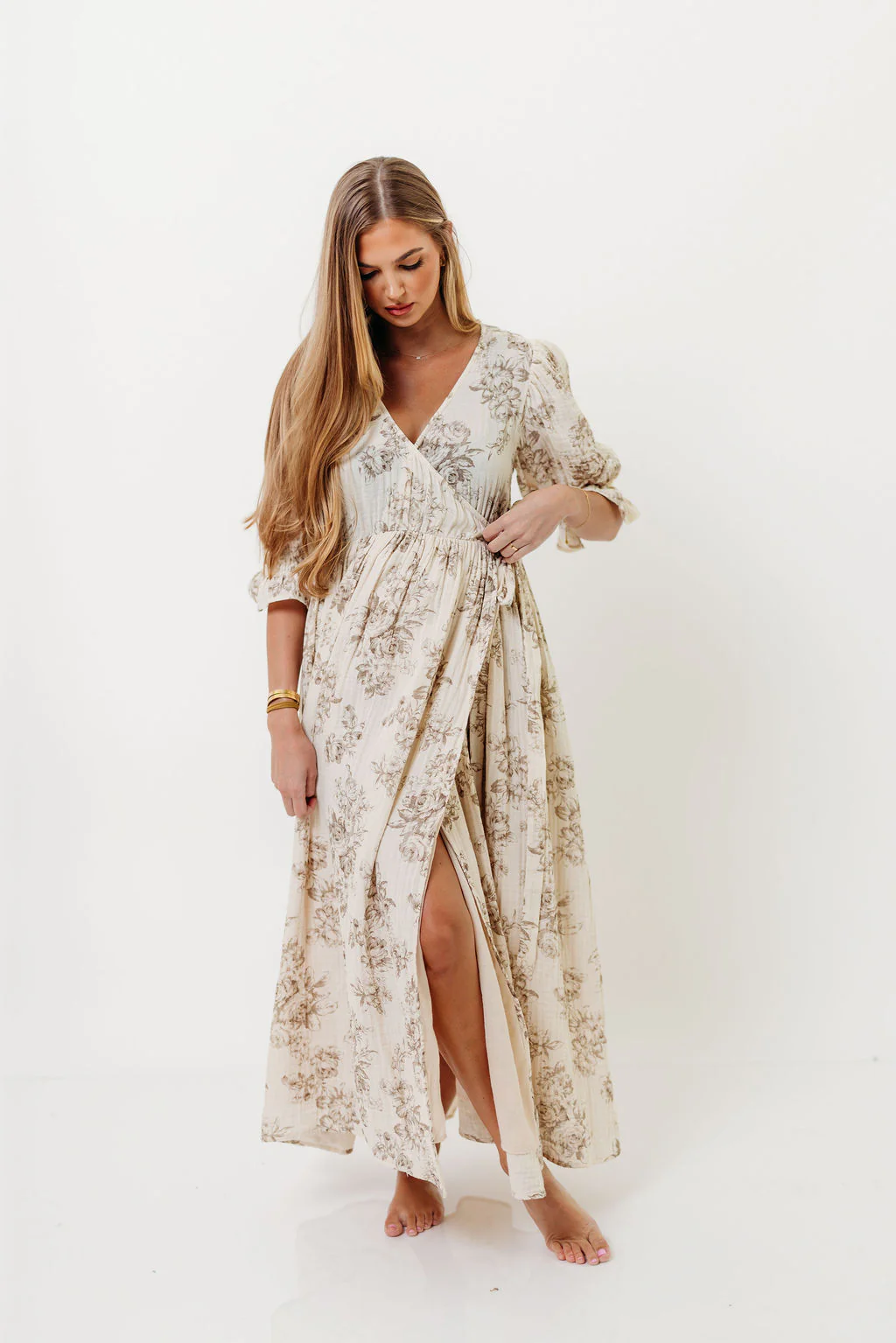 The Ari 100% Cotton Maxi Dress in Brown - Maternity and Nursing Friendly - Image 5