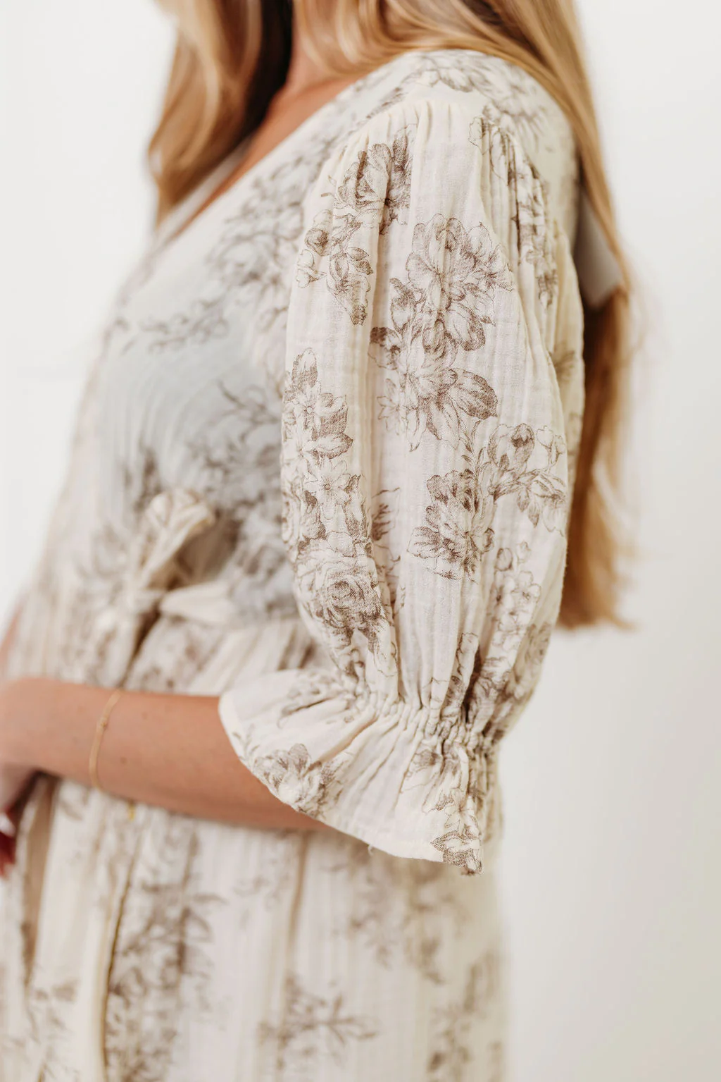 The Ari 100% Cotton Maxi Dress in Brown - Maternity and Nursing Friendly - Image 7