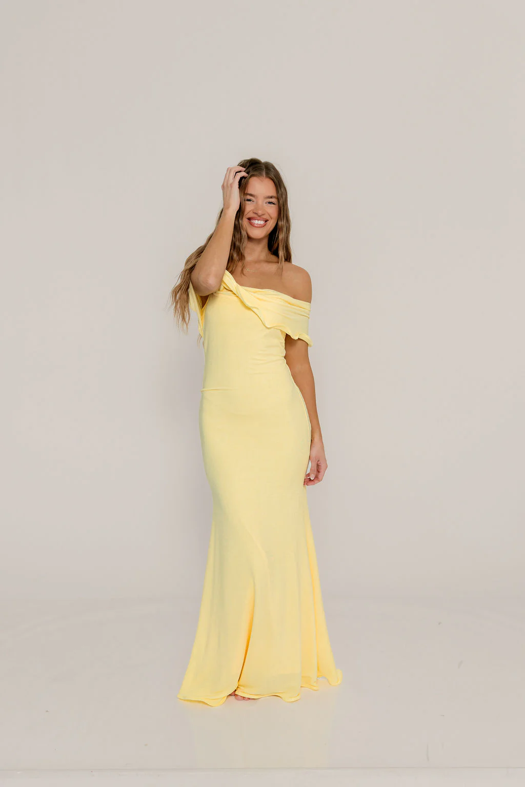 Tommie Maxi Dress in Butter Yellow - Bump Friendly (Size Up for Bump) - Image 6