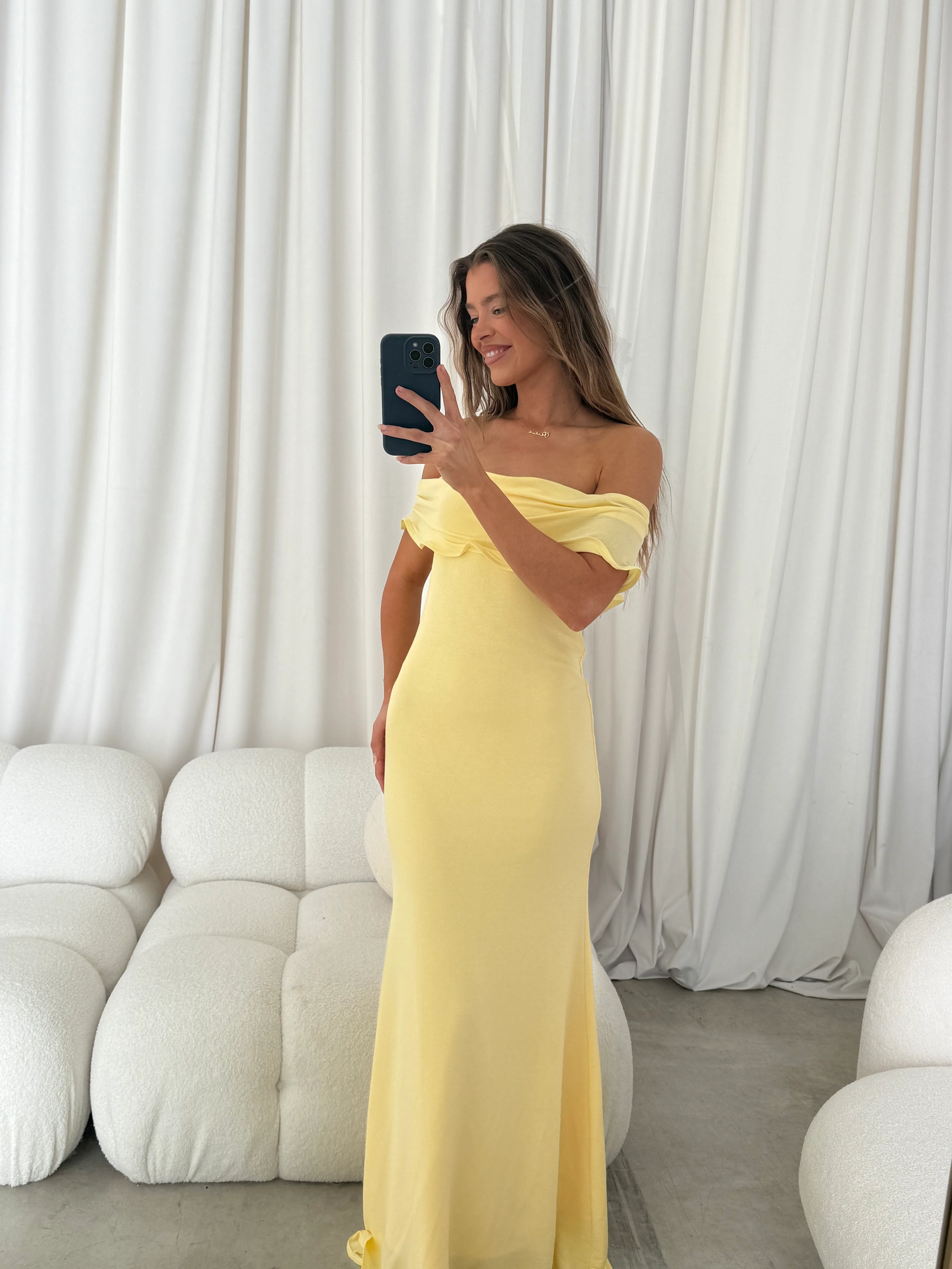 Tommie Maxi Dress in Butter Yellow - Bump Friendly (Size Up for Bump) - Image 9