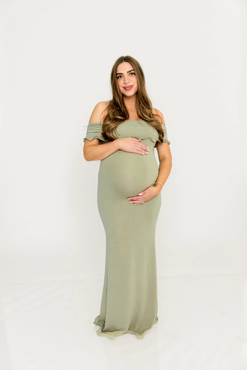 Tommie Maxi Dress in Dusty Olive - Bump Friendly (Size Up for Bump) - Image 10