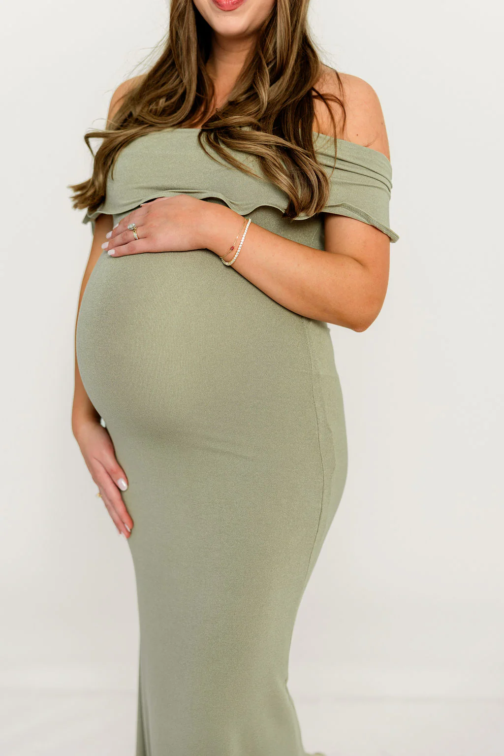 Tommie Maxi Dress in Dusty Olive - Bump Friendly (Size Up for Bump) - Image 15
