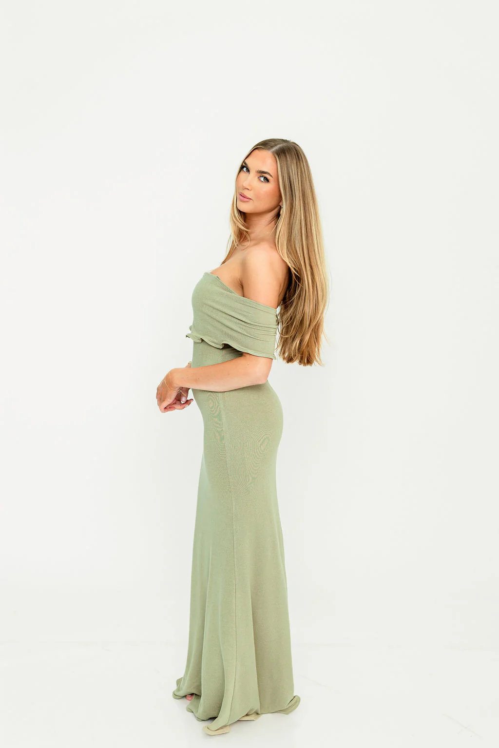 Tommie Maxi Dress in Dusty Olive - Bump Friendly (Size Up for Bump) - Image 17