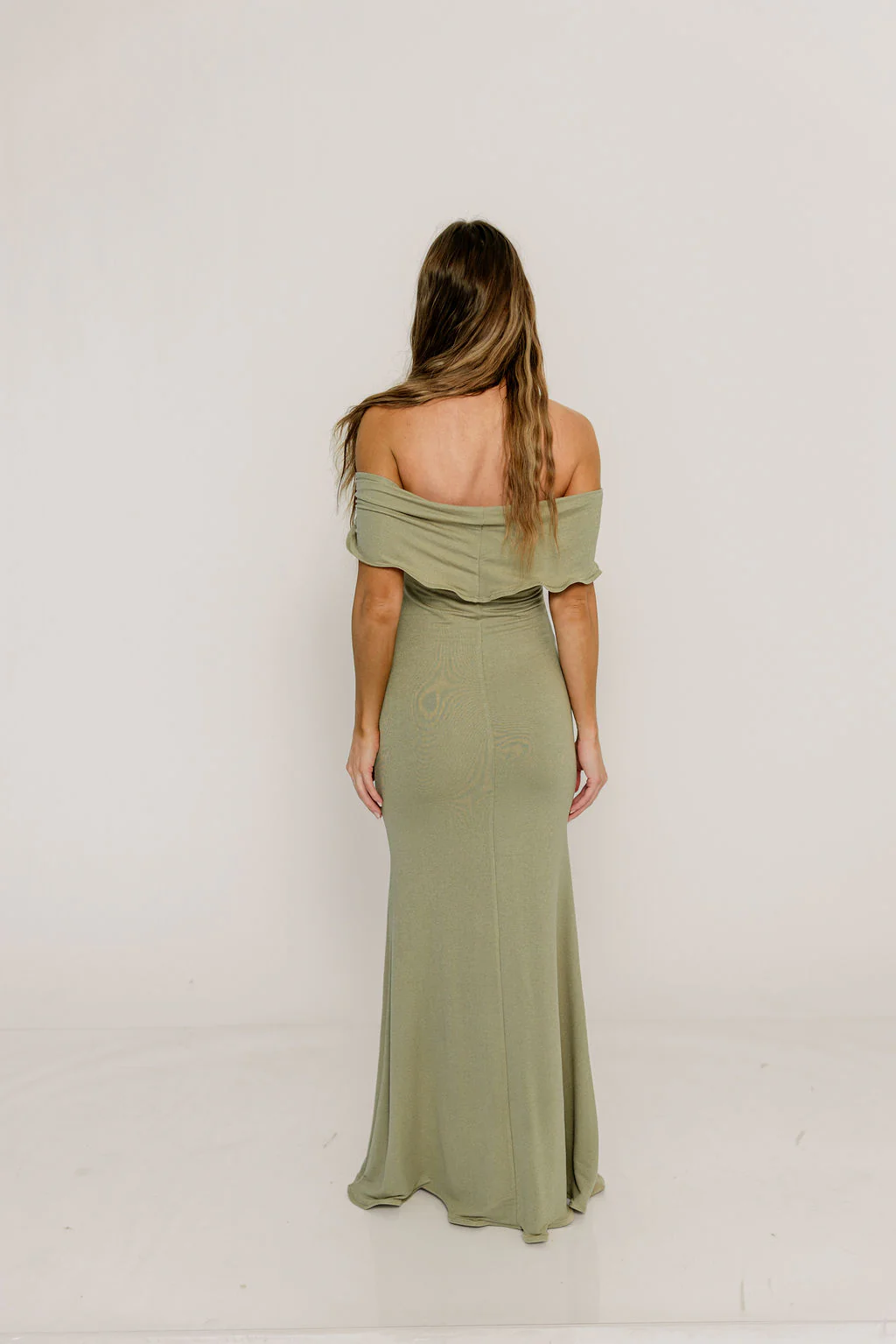 Tommie Maxi Dress in Dusty Olive - Bump Friendly (Size Up for Bump) - Image 8