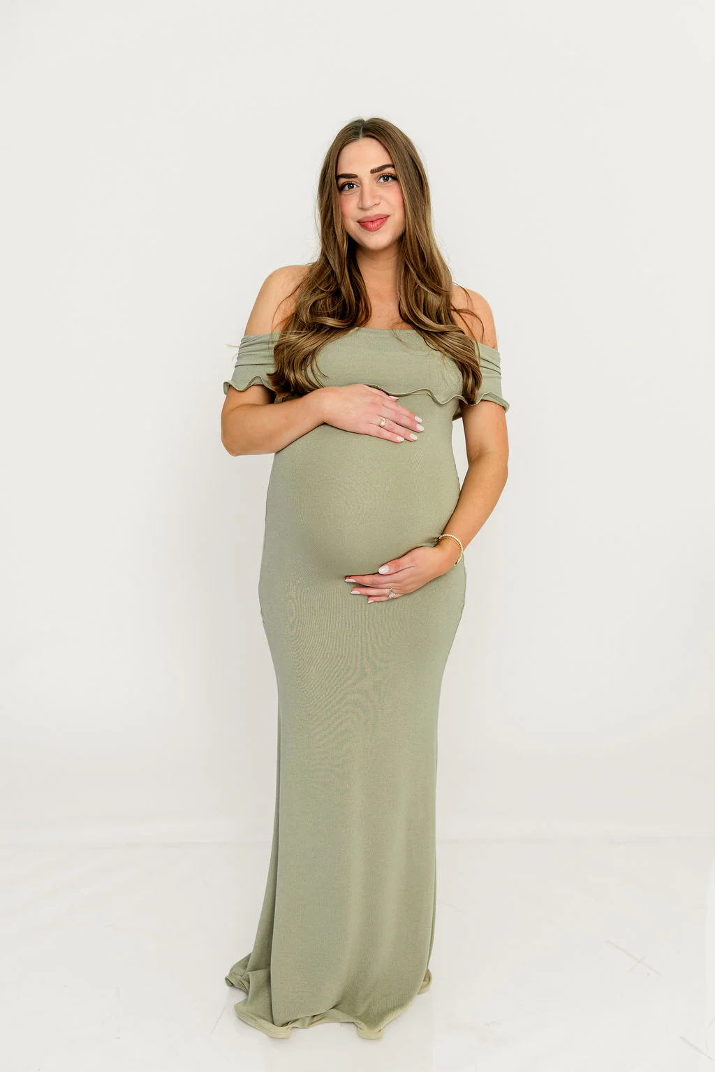Tommie Maxi Dress in Dusty Olive - Bump Friendly (Size Up for Bump) - Image 9