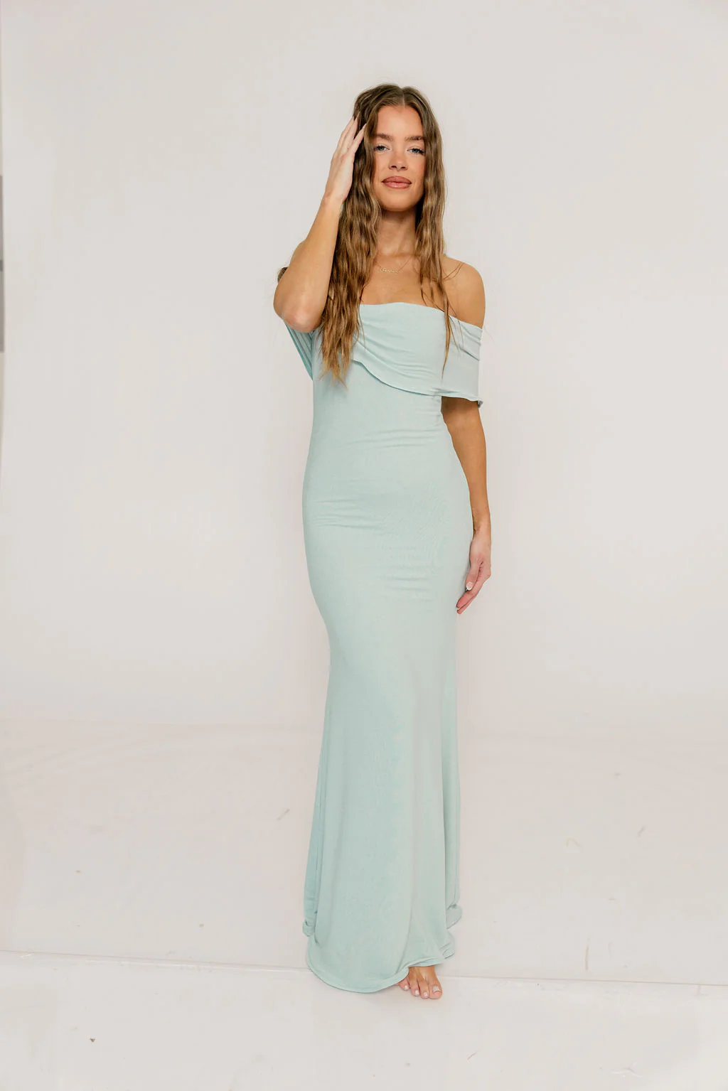Tommie Maxi Dress in Light Blue - Bump Friendly (Size Up for Bump) - Image 10