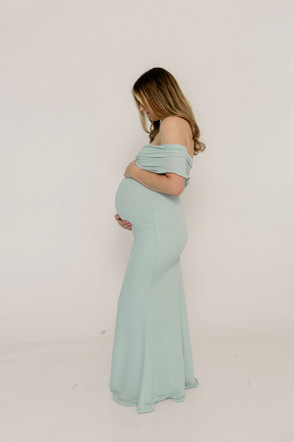 Tommie Maxi Dress in Light Blue - Bump Friendly (Size Up for Bump) - Image 7