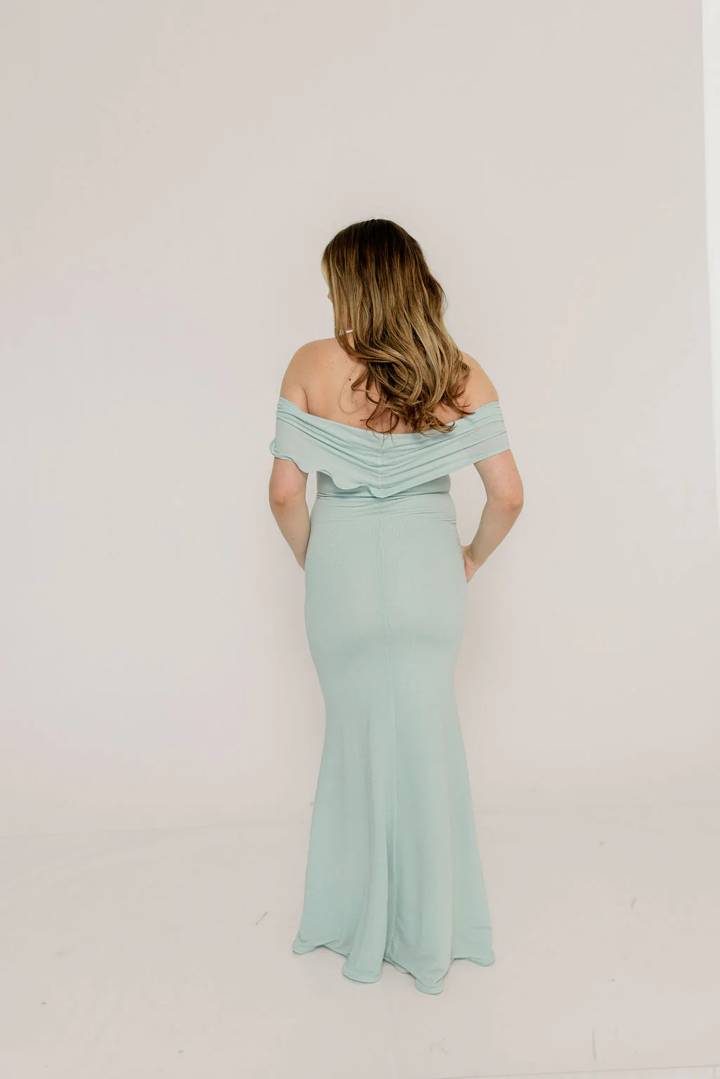 Tommie Maxi Dress in Light Blue - Bump Friendly (Size Up for Bump) - Image 9
