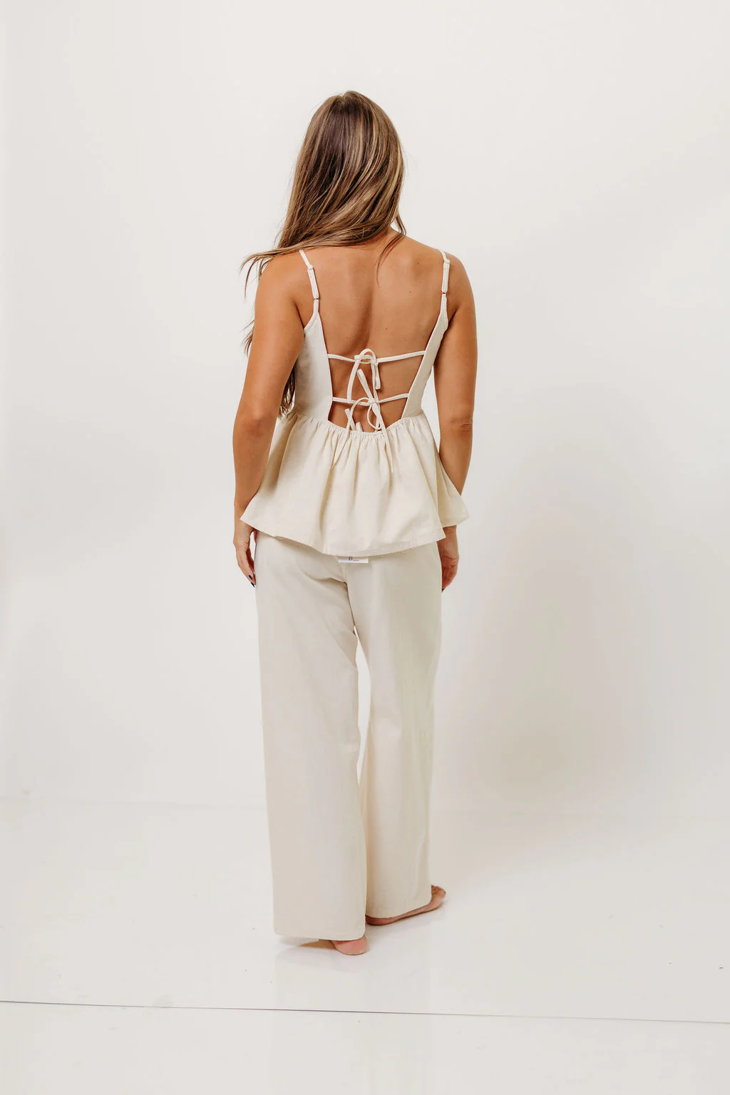 Knightley 100% Cotton Twill Utility Pants in Cream - Image 7