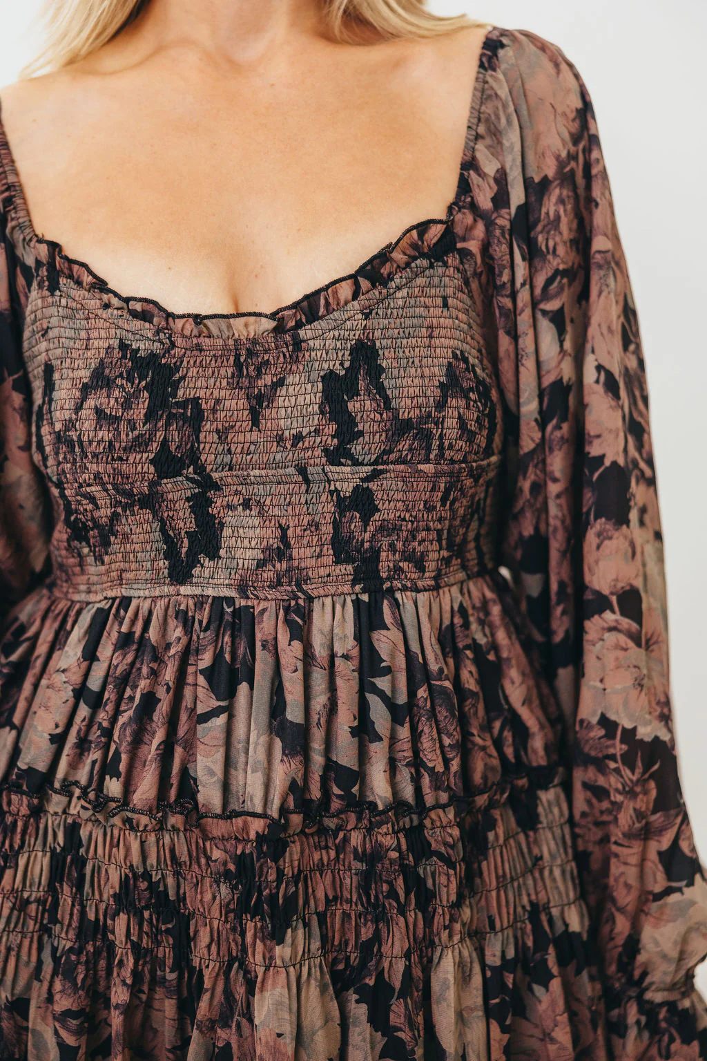 Blaine Smocked Maxi Dress in Black Floral *Final Sale* - Image 18
