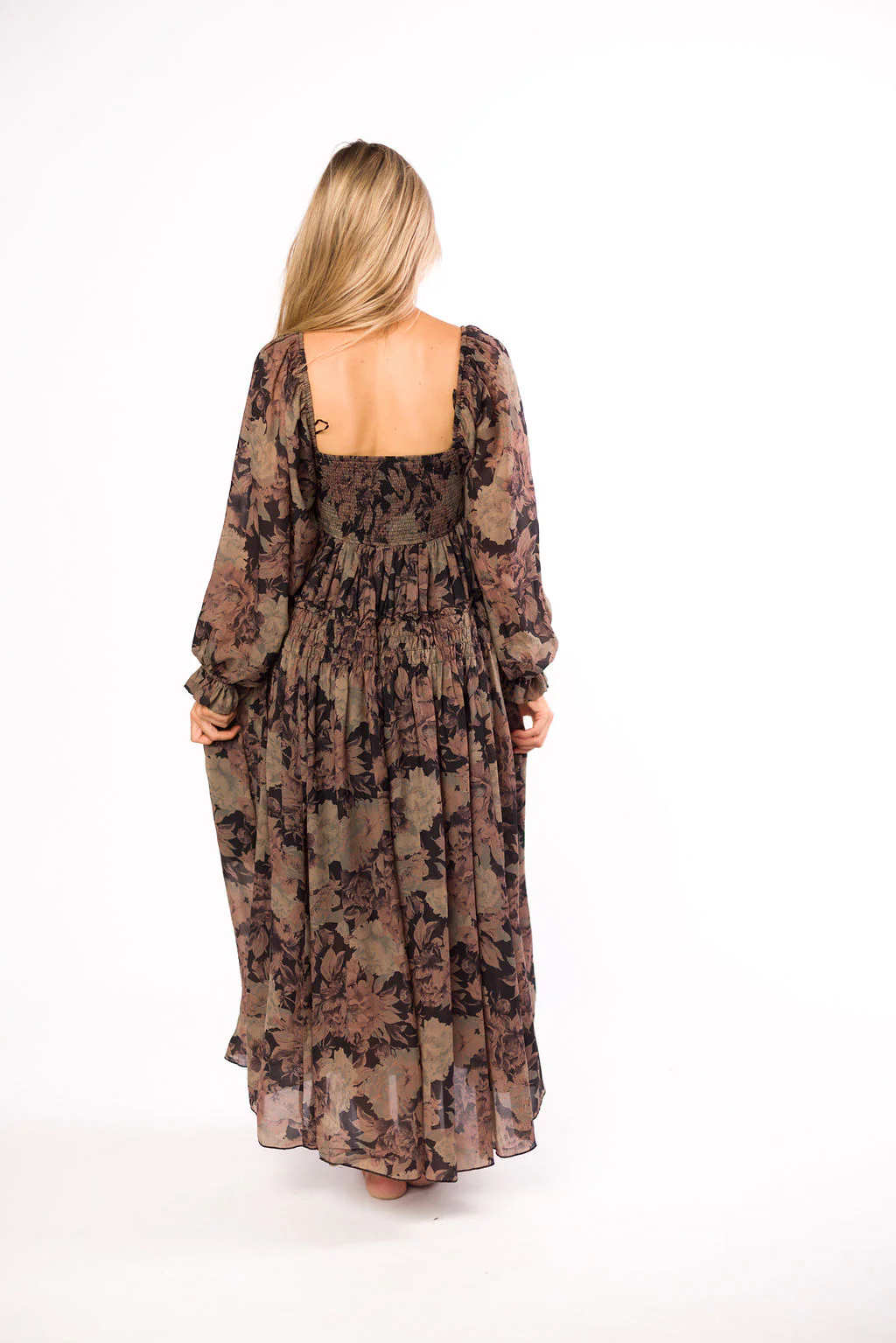 Blaine Smocked Maxi Dress in Black Floral *Final Sale* - Image 5
