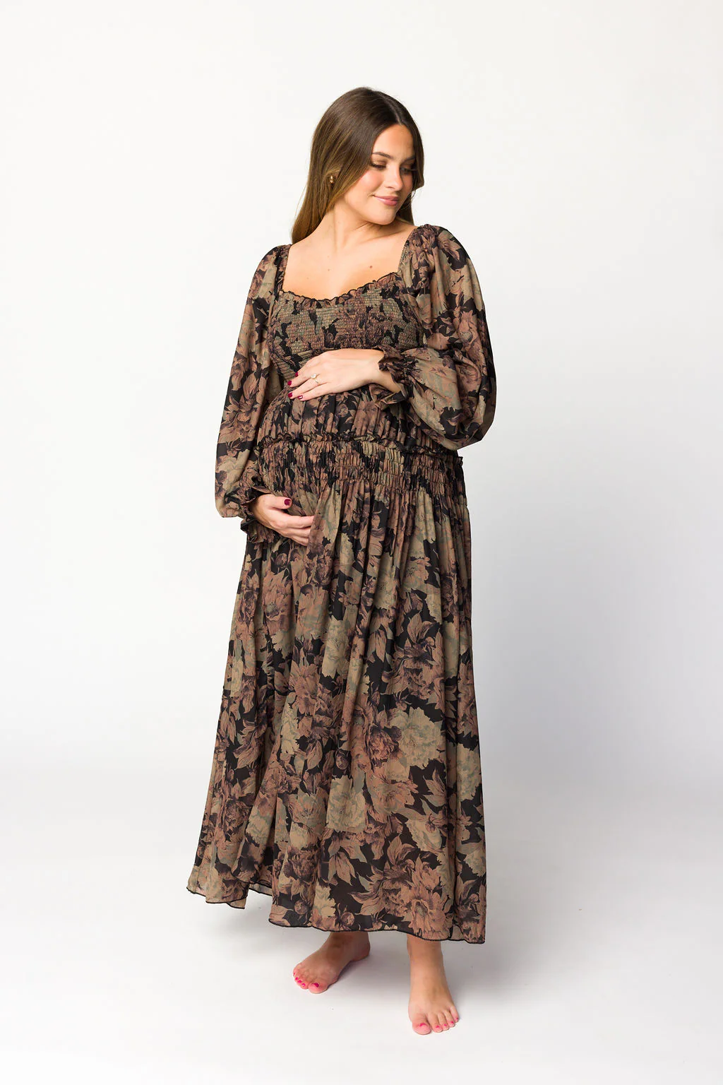 Blaine Smocked Maxi Dress in Black Floral *Final Sale* - Image 6