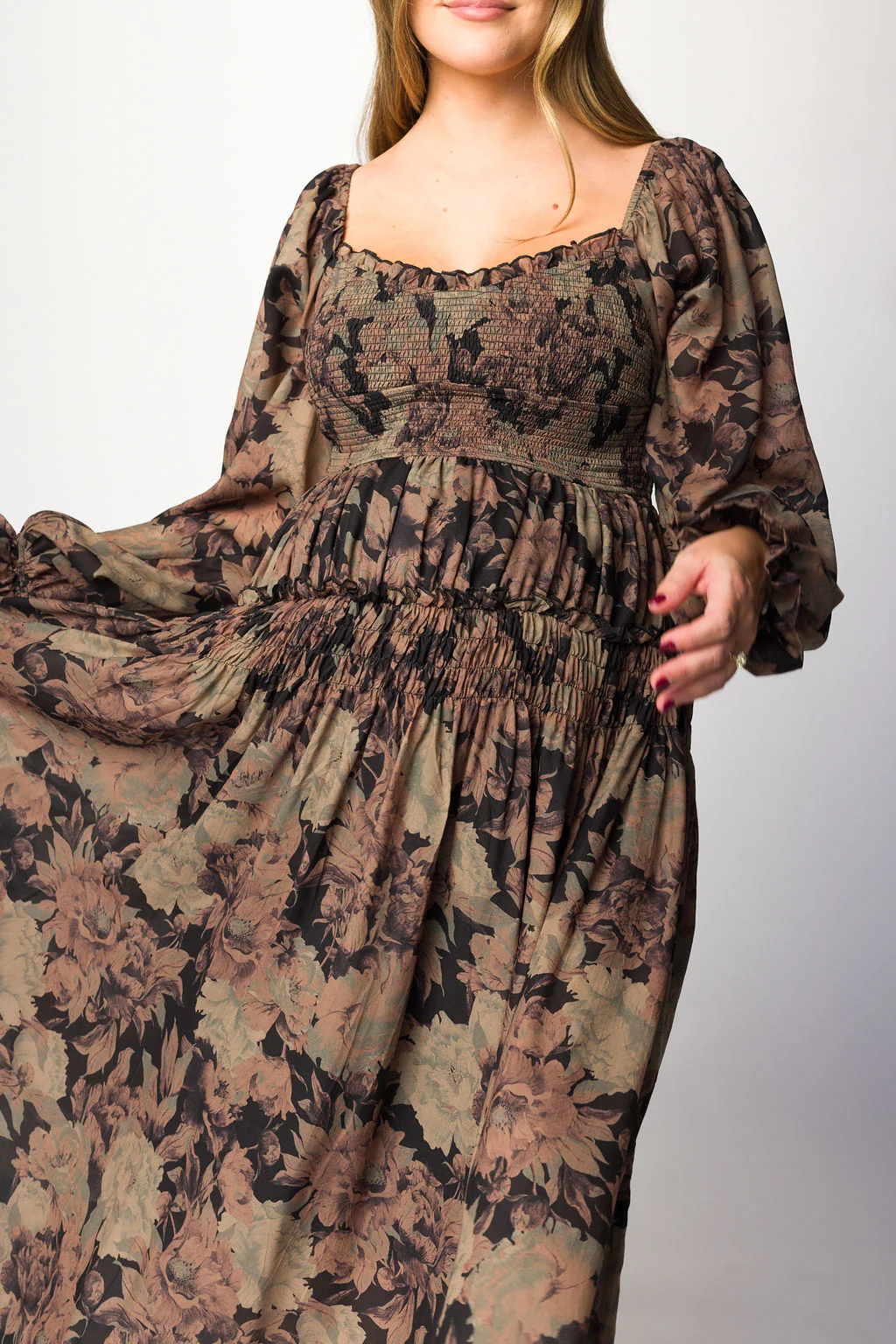 Blaine Smocked Maxi Dress in Black Floral *Final Sale* - Image 9